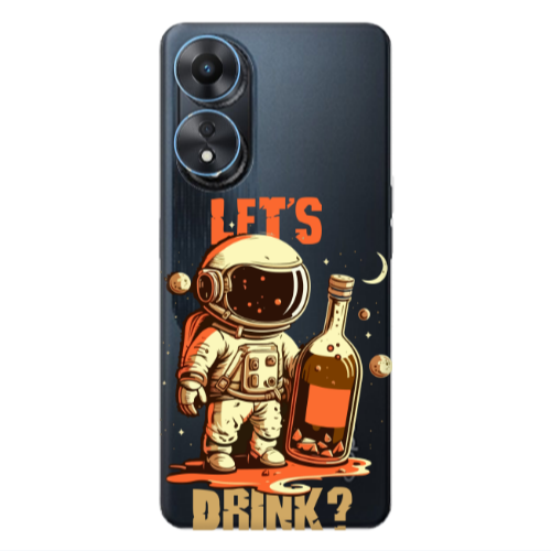 Oppo A 98 Lets drink Transparent Silicone TPU Θήκη