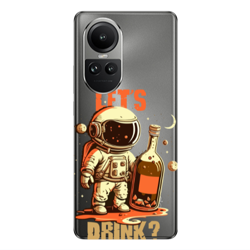 Oppo Reno10 5G Lets drink Transparent Silicone TPU Θήκη