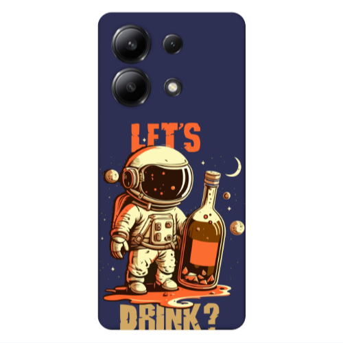 Xiaomi Redmi Note 13 4G Lets drink Dark blue Colored Silicone TPU Θήκη