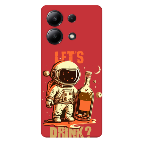 Xiaomi Redmi Note 13 4G Lets drink Red Colored Silicone TPU Θήκη