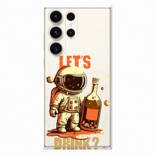 Samsung S24 Ultra Lets drink Transparent Silicone TPU Θήκη