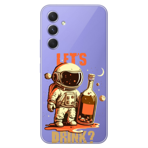 Samsung A55 Lets drink Transparent Silicone TPU Θήκη