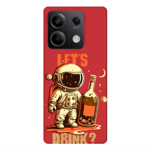 Xiaomi Redmi Note 13Pro 5G Lets drink Red Colored Silicone TPU Θήκη