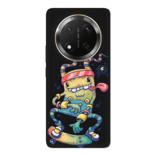 Honor Magic 7 Lite Dangerous task Black Colored Silicone TPU Θήκη