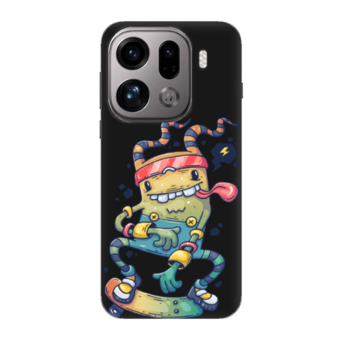 Oppo Find X9 Pro Dangerous task Black Colored Silicone TPU Θήκη