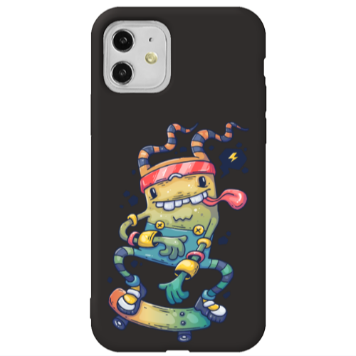 Apple iPhone 11  Dangerous task Black Colored Silicone TPU Θήκη