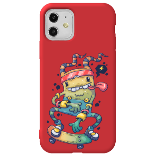 Apple iPhone 11  Dangerous task Red Colored Silicone TPU Θήκη