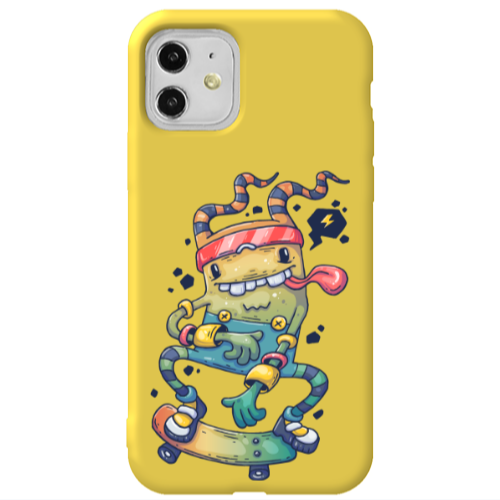 Apple iPhone 11  Dangerous task Yellow Colored Silicone TPU Θήκη