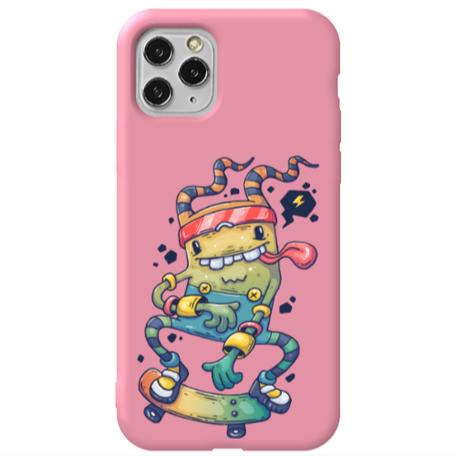 Apple iPhone 11 Pro Dangerous task Pink Colored Silicone TPU Θήκη