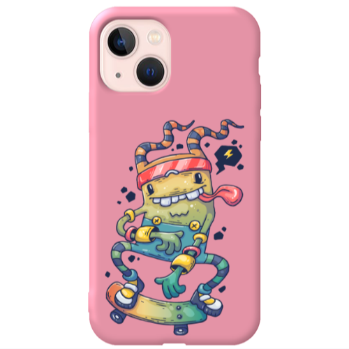 Apple iPhone 13 Dangerous task Pink Colored Silicone TPU Θήκη