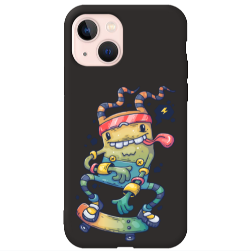 Apple iPhone 13 Dangerous task Black Colored Silicone TPU Θήκη