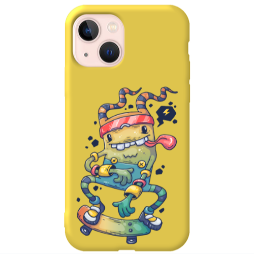 Apple iPhone 13 Dangerous task Yellow Colored Silicone TPU Θήκη