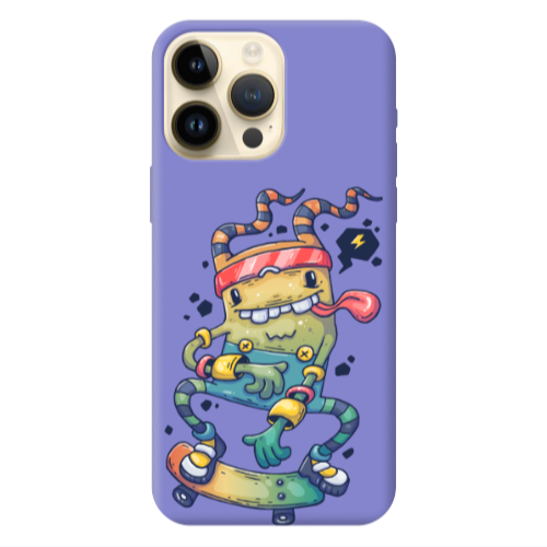 Apple iPhone 13 Pro Max Dangerous task Purple Colored Silicone TPU Θήκη