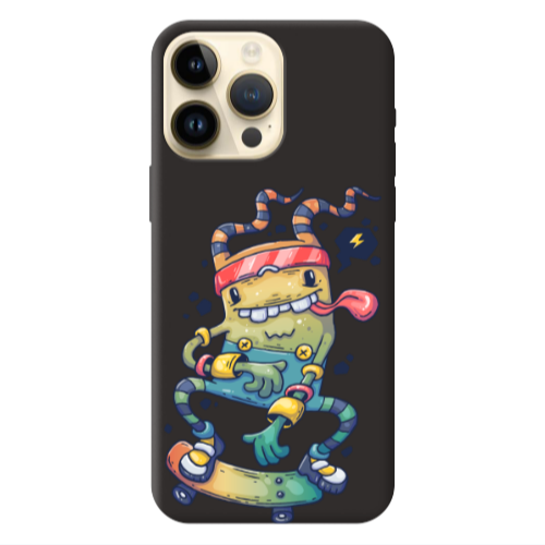 Apple iPhone 13 Pro Max Dangerous task Black Colored Silicone TPU Θήκη