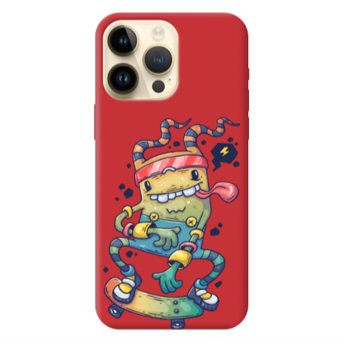 Apple iPhone 13 Pro Max Dangerous task Red Colored Silicone TPU Θήκη
