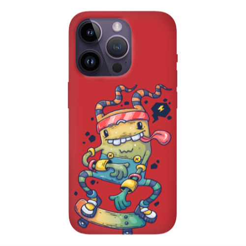 Apple iPhone 14 Pro  Dangerous task Red Colored Silicone TPU Θήκη