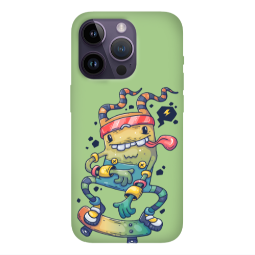 Apple iPhone 14 Pro Max Dangerous task Light Green Colored Silicone TPU Θήκη