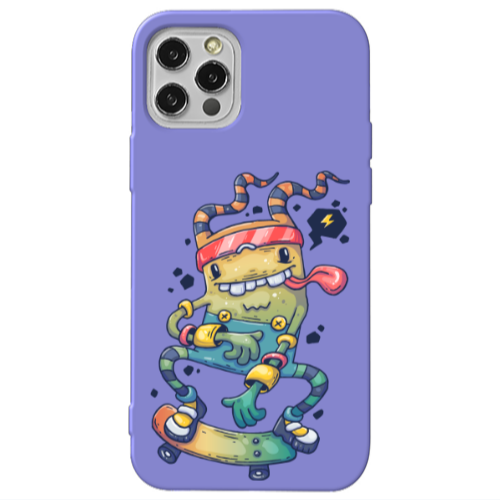 Apple iPhone 13 Pro Dangerous task Purple Colored Silicone TPU Θήκη