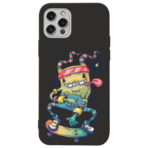 Apple iPhone 13 Pro Dangerous task Black Colored Silicone TPU Θήκη