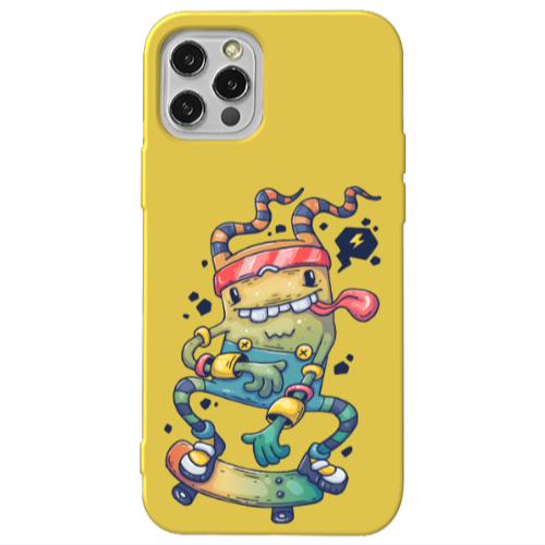 Apple iPhone 13 Pro Dangerous task Yellow Colored Silicone TPU Θήκη