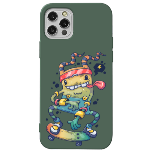 Apple iPhone 13 Pro Dangerous task Dark Green Colored Silicone TPU Θήκη