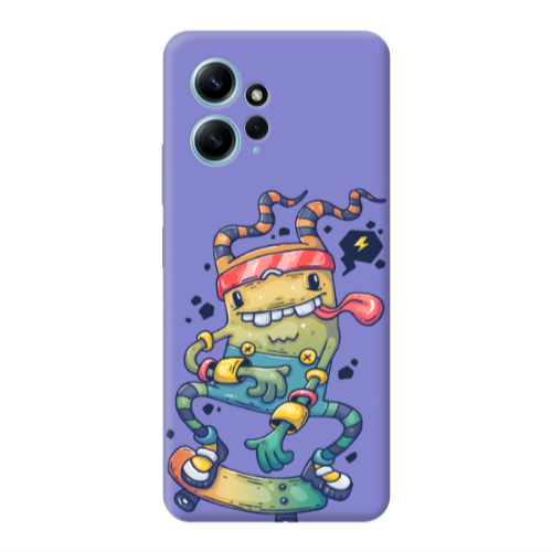Xiaomi Redmi Note 12 4G Dangerous task Purple Colored Silicone TPU Θήκη