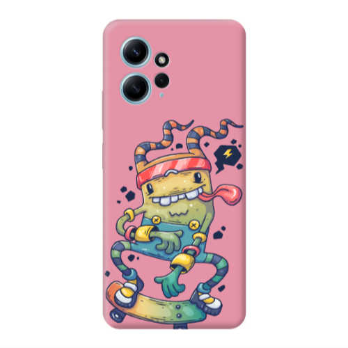 Xiaomi Redmi Note 12 4G Dangerous task Pink Colored Silicone TPU Θήκη