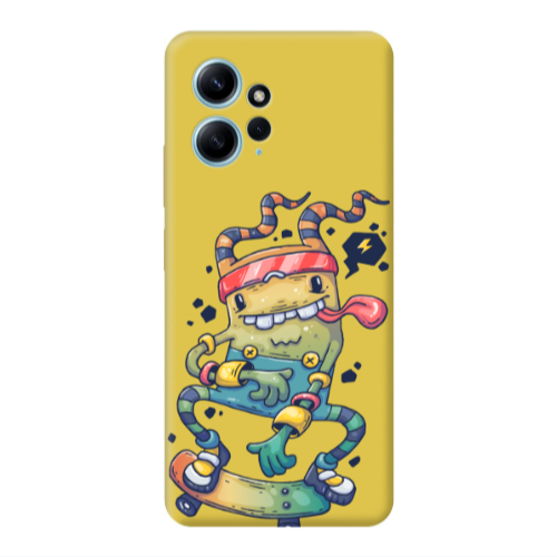 Xiaomi Redmi Note 12 4G Dangerous task Yellow Colored Silicone TPU Θήκη