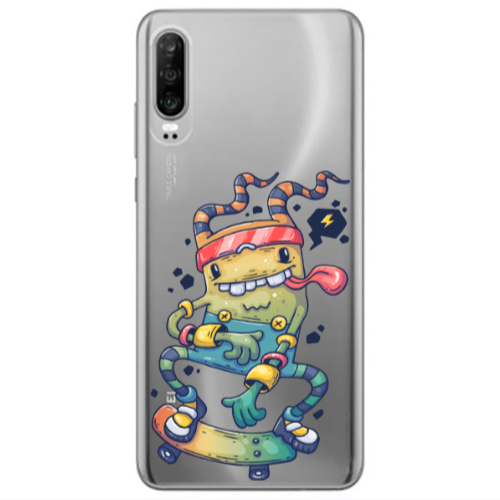 Huawei P30 Dangerous task Transparent Silicone TPU Θήκη