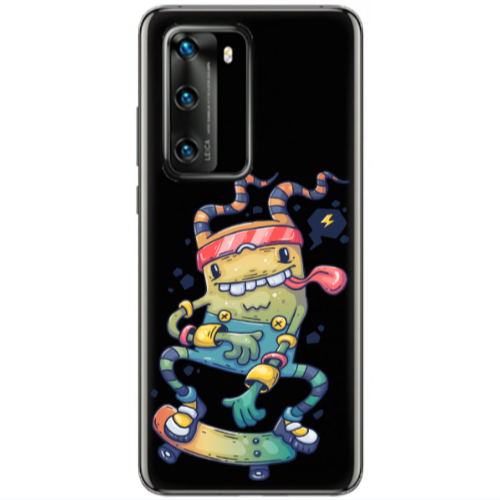 Huawei P40 Dangerous task Transparent Silicone TPU Θήκη