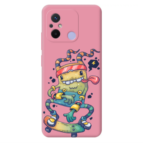 Xiaomi Redmi 12C Dangerous task Pink Colored Silicone TPU Θήκη