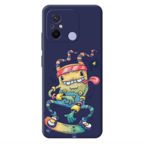 Xiaomi Redmi 12C Dangerous task Dark blue Colored Silicone TPU Θήκη