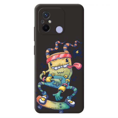 Xiaomi Redmi 12C Dangerous task Black Colored Silicone TPU Θήκη
