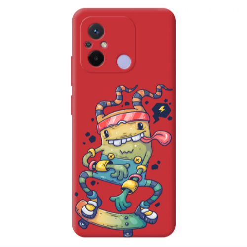 Xiaomi Redmi 12C Dangerous task Red Colored Silicone TPU Θήκη