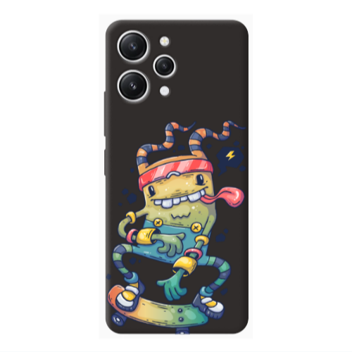 Xiaomi Redmi 12 Dangerous task Black Colored Silicone TPU Θήκη
