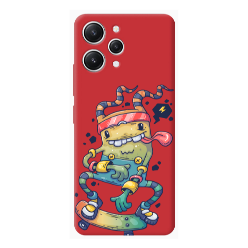 Xiaomi Redmi 12 Dangerous task Red Colored Silicone TPU Θήκη