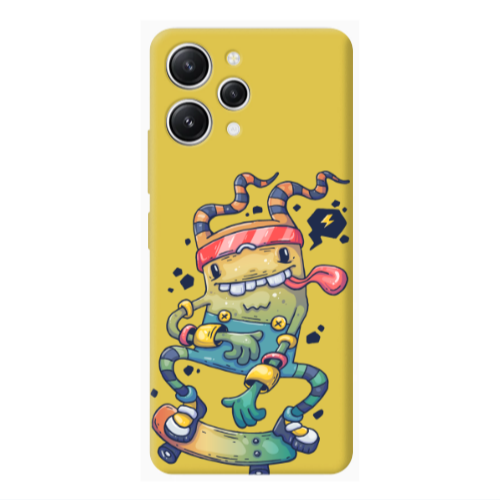 Xiaomi Redmi 12 Dangerous task Yellow Colored Silicone TPU Θήκη