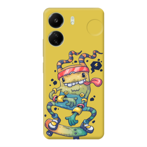 Xiaomi Redmi 13C Dangerous task Yellow Colored Silicone TPU Θήκη