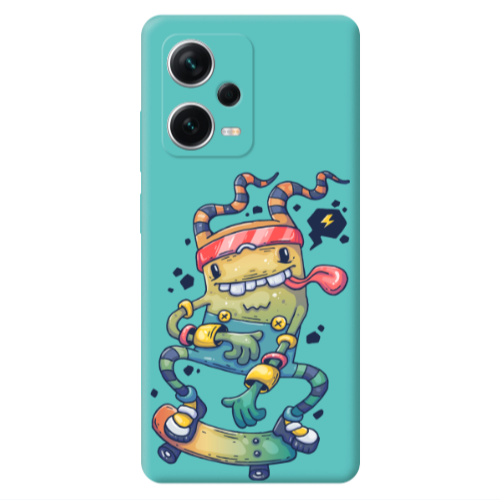 Xiaomi Poco X5 Dangerous task Turquoise Colored Silicone TPU Θήκη