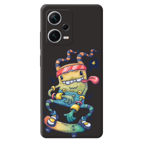 Xiaomi Poco X5 Dangerous task Black Colored Silicone TPU Θήκη