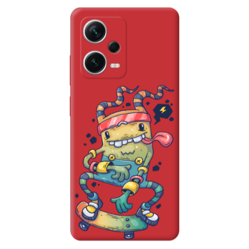 Xiaomi Poco X5 Dangerous task Red Colored Silicone TPU Θήκη