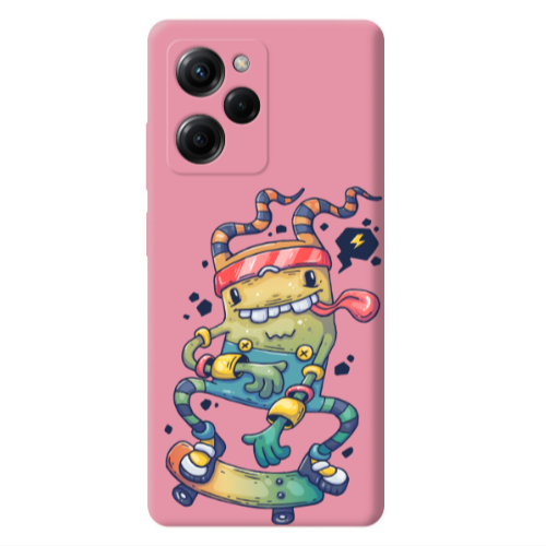 Xiaomi Poco X5 Pro Dangerous task Pink Colored Silicone TPU Θήκη