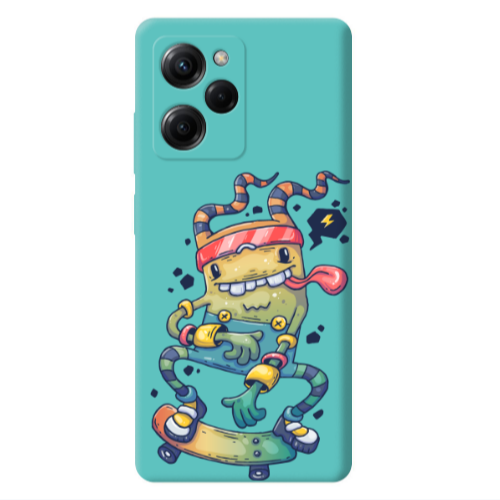 Xiaomi Poco X5 Pro Dangerous task Turquoise Colored Silicone TPU Θήκη