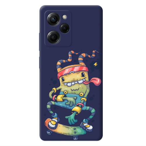Xiaomi Poco X5 Pro Dangerous task Dark blue Colored Silicone TPU Θήκη