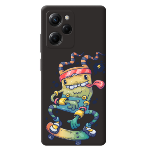 Xiaomi Poco X5 Pro Dangerous task Black Colored Silicone TPU Θήκη