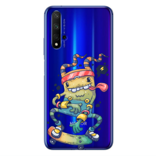 Huawei Nova 5 T Dangerous task Transparent Silicone TPU Θήκη
