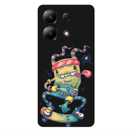 Xiaomi Redmi Note 13 4G Dangerous task Black Colored Silicone TPU Θήκη