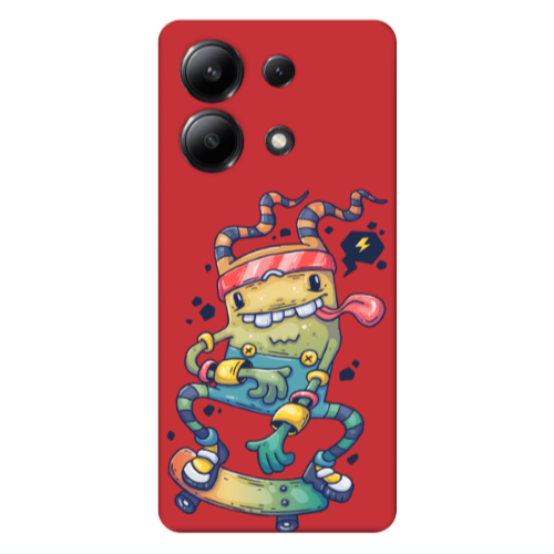 Xiaomi Redmi Note 13 4G Dangerous task Red Colored Silicone TPU Θήκη