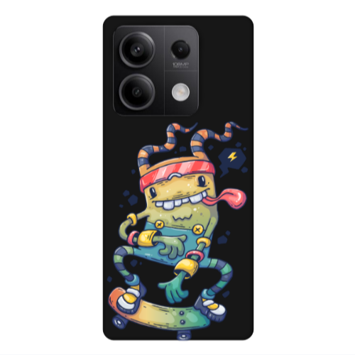 Xiaomi Redmi Note 13Pro 5G Dangerous task Black Colored Silicone TPU Θήκη