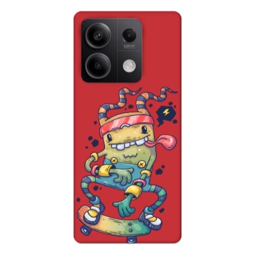 Xiaomi Redmi Note 13Pro 5G Dangerous task Red Colored Silicone TPU Θήκη